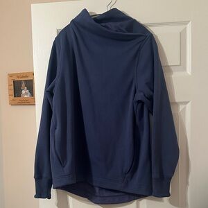 Athleta Navy Funnel Neck Pullover